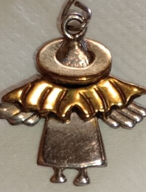 Vintage Native American Angel Pendant/With Matching Earrings STERLING SILVER